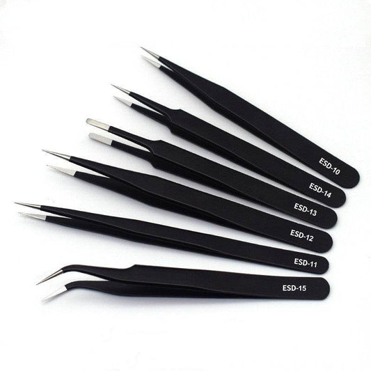 Stainless Steel Antistatic Pointed Tweezers - Mubimart