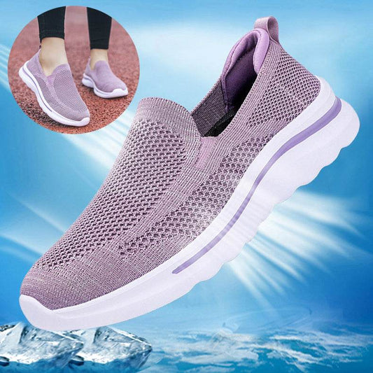 Breathable Mesh Sports Women Walking Jogging Flat Shoes - Mubimart