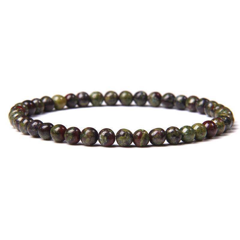 4mm Natural Agate Stone Beads Energy Charm Bracelet For Women - Mubimart