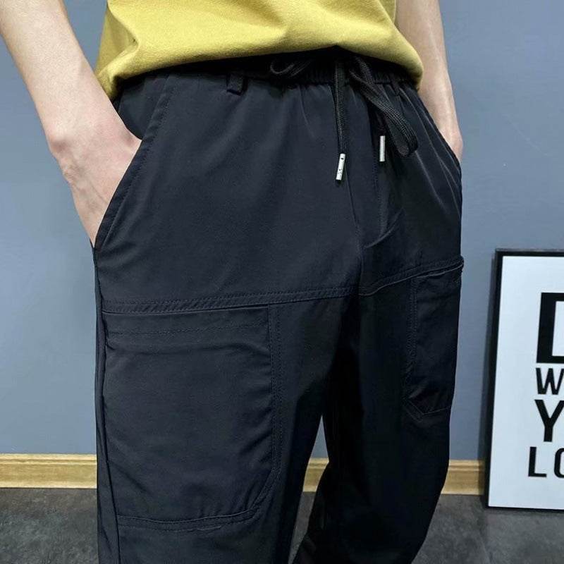 Casual Slim-fitting Fashion Brand Drawstring Jogger Pants - Mubimart