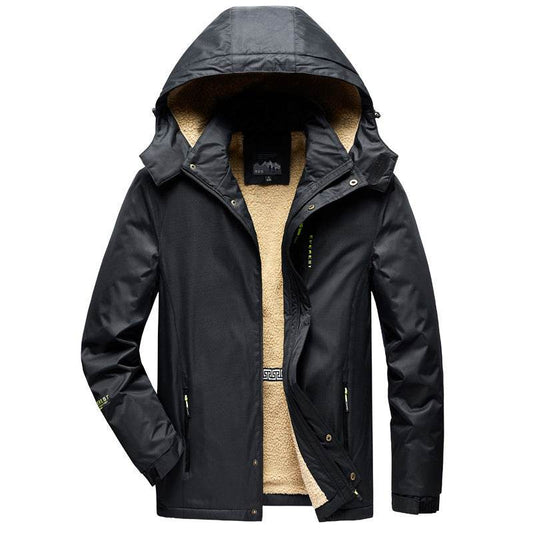 Mens Cotton-padded Trendy Outdoor Jacket - Mubimart