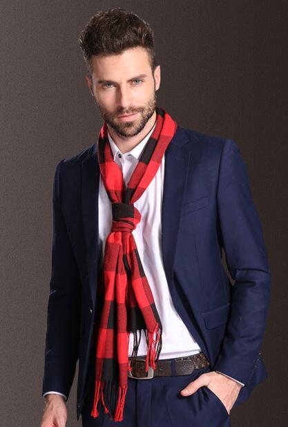 New Europe Fashion Shawl Scarves Men Winter Warm Tartan