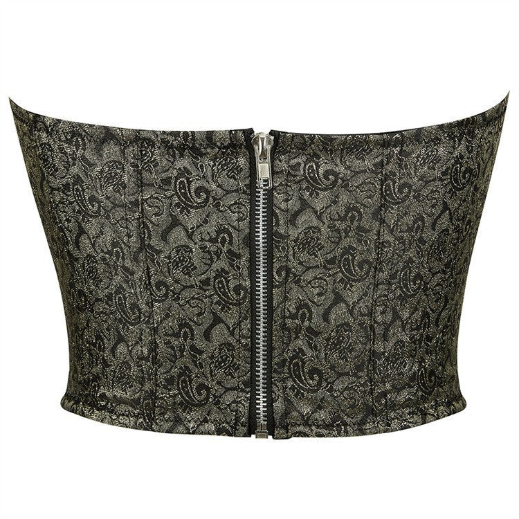 Women's Fashionable Elegant Zipper Tube Top Corset - Mubimart -  