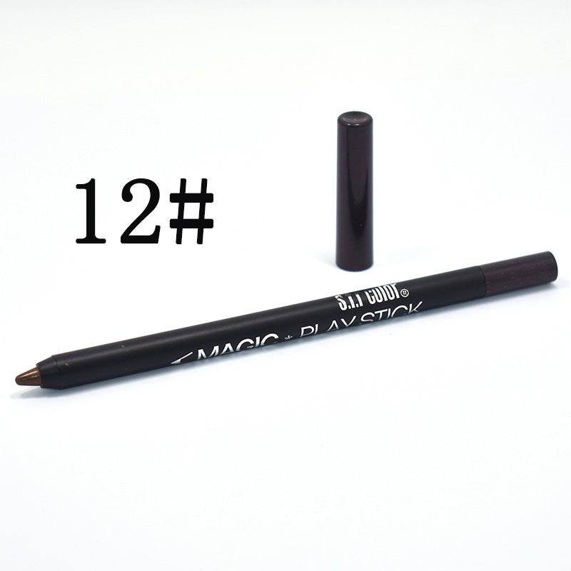 12 Color Eyeliner Pencil Pearl Eyes Lying Silkworm - Mubimart