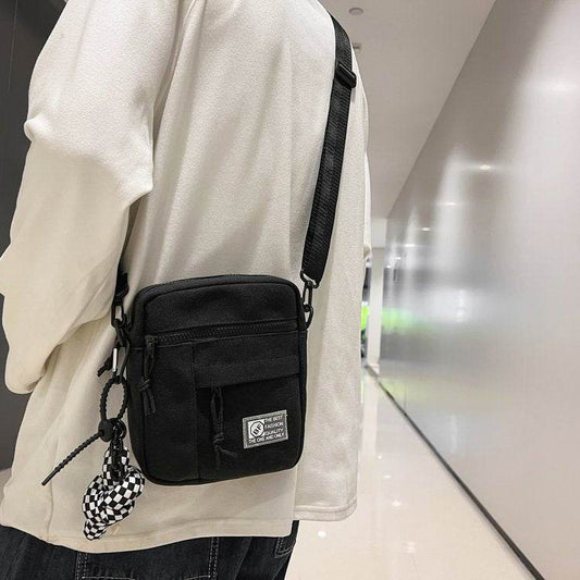 Street Trend Hip Hop Canvas Small Satchel - Mubimart