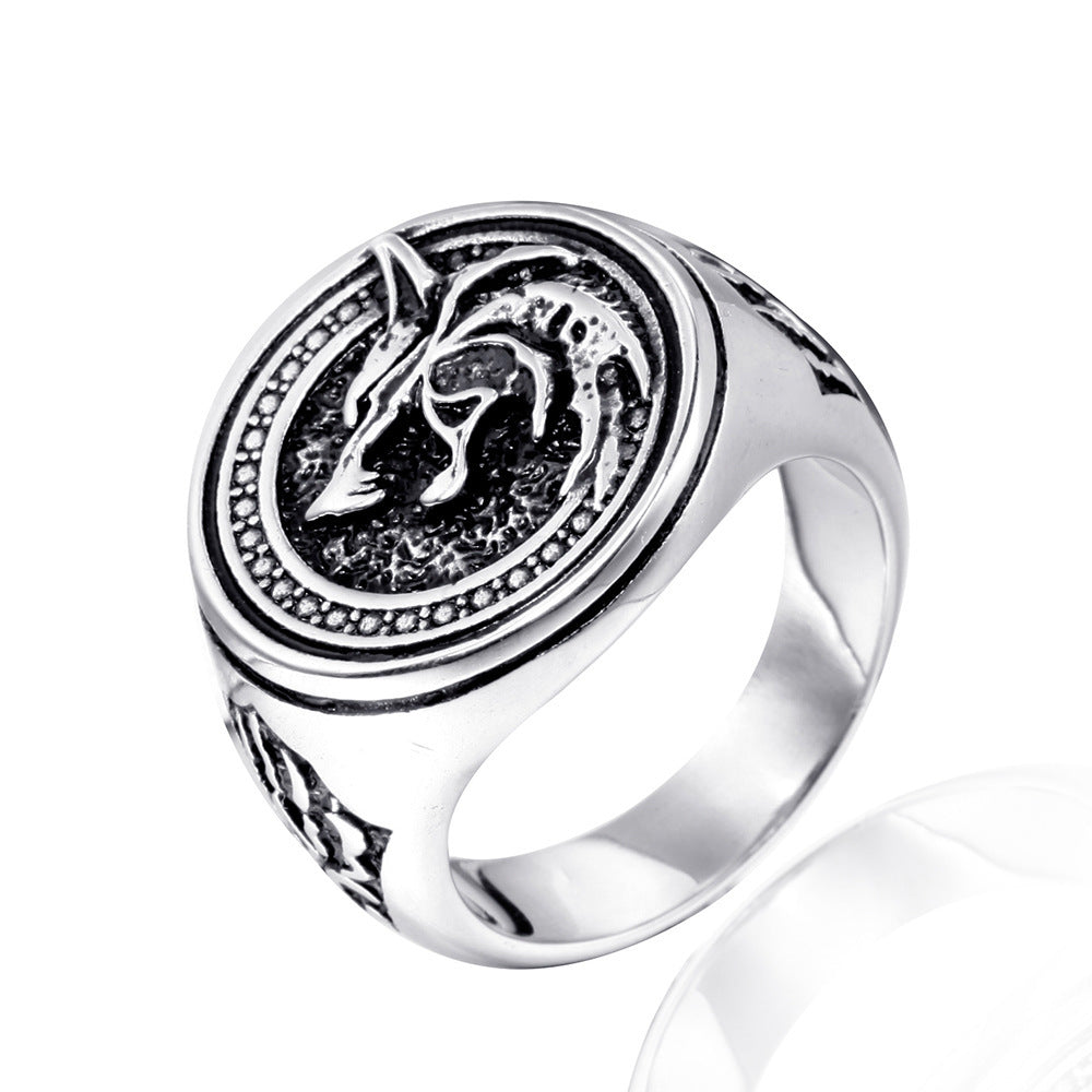 Warrior Vintage Heren Jager Wolf Ring