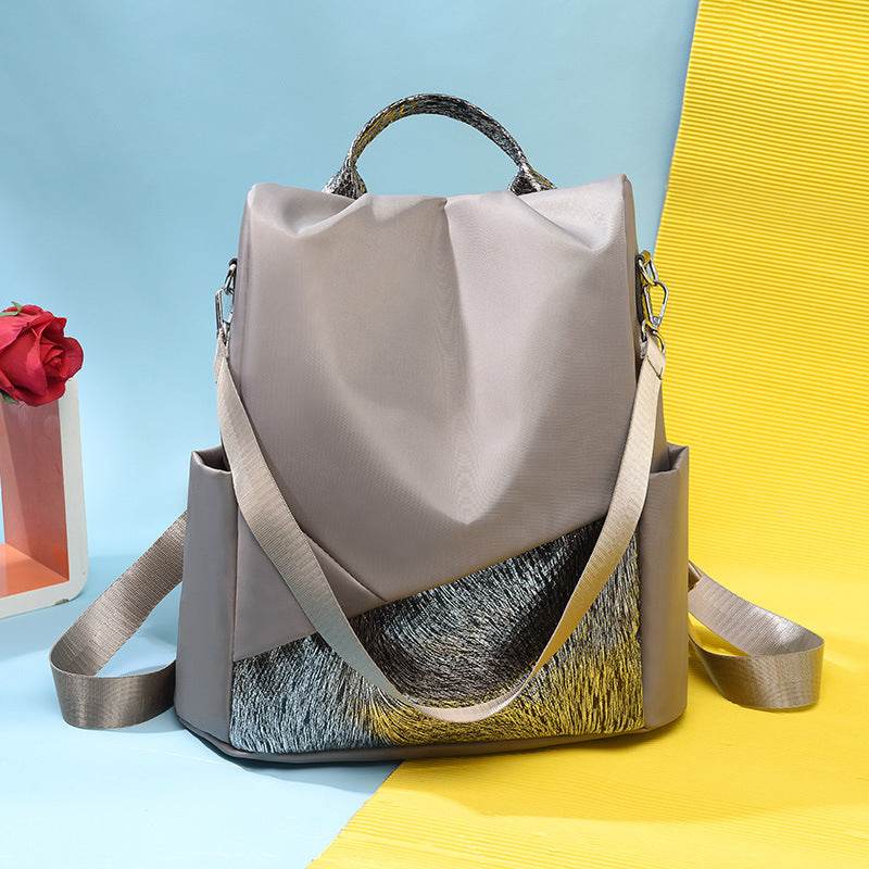 Fashion Stitching Backpack Women - Mubimart