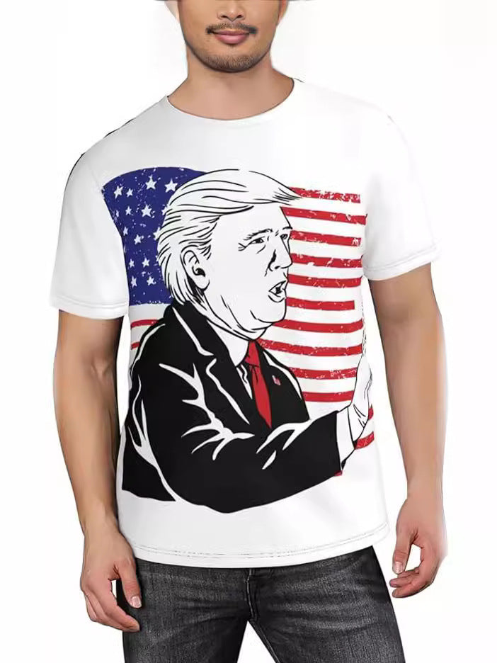 Trump T-shirt Summer Workout Running 3D Printed Pattern