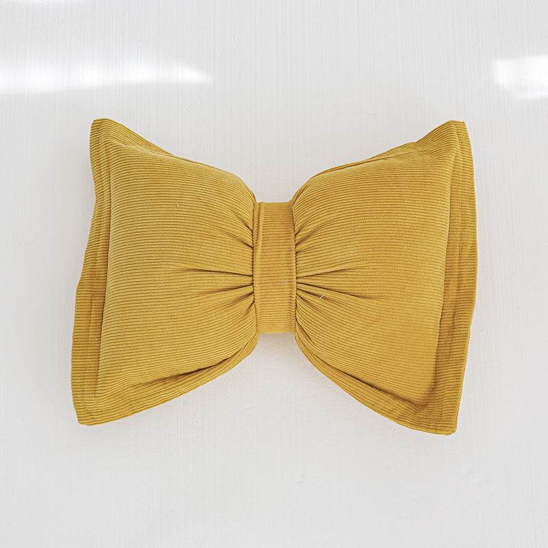 Creative Bowknot Cotton Lumbar Pillow - Mubimart