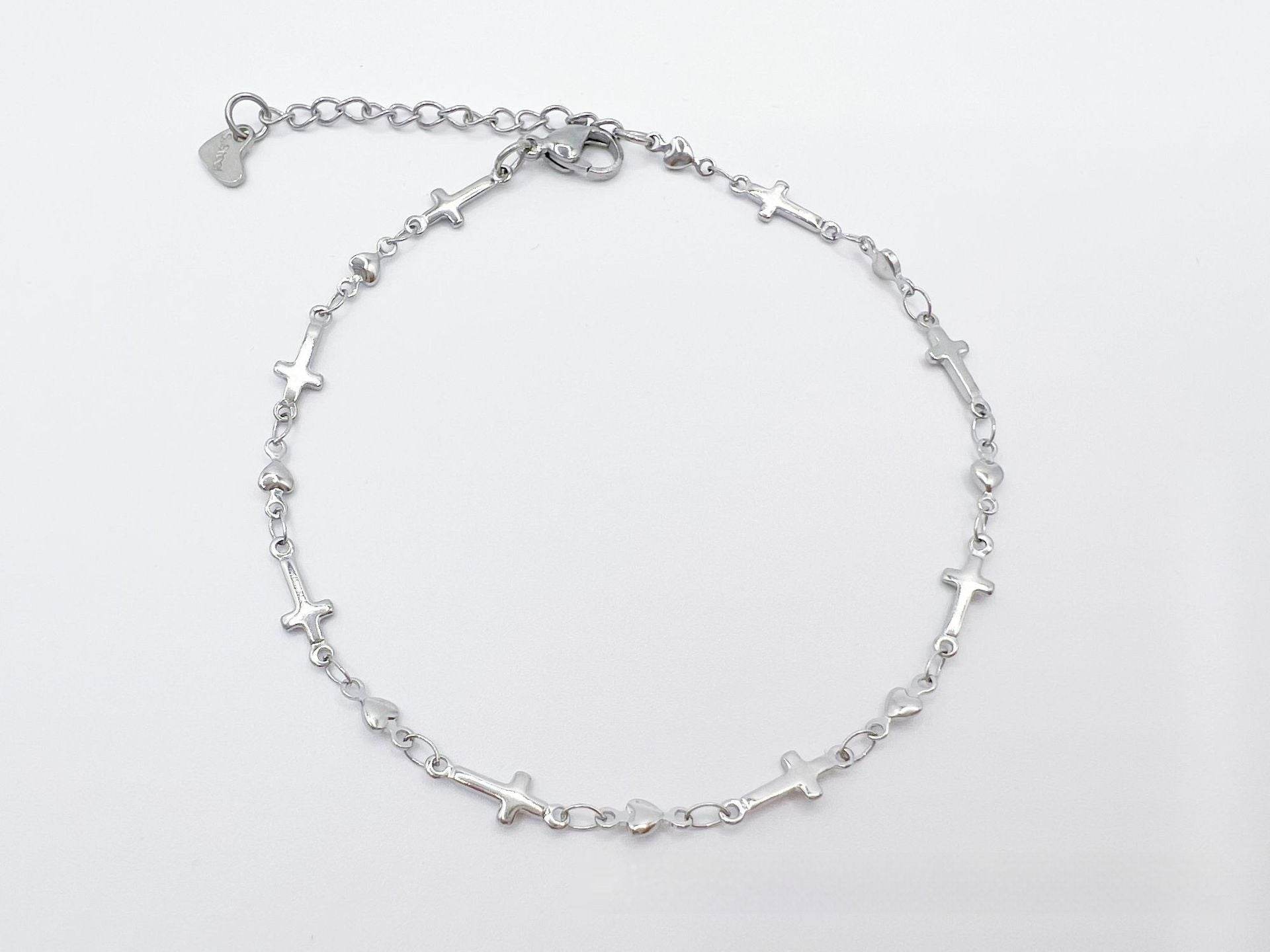 European And American Style Fashion Special-interest Stainless Steel Anklets Love Anklet Multi-style Ins - Mubimart