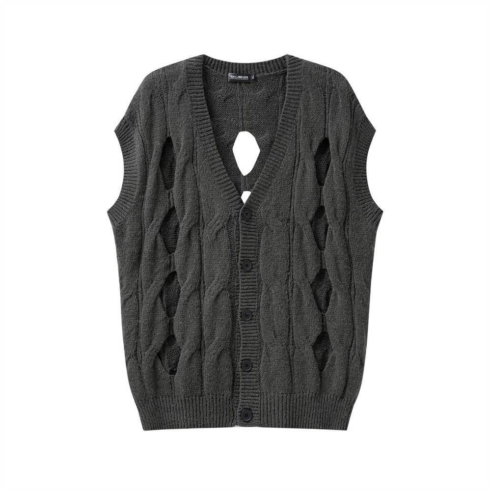 Loose Casual Sweater Vest Vest Coat - Mubimart