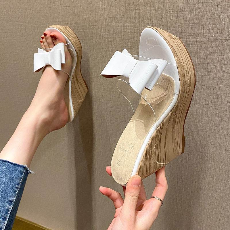 Outer Wedge Platform High Heel Sandals - Mubimart