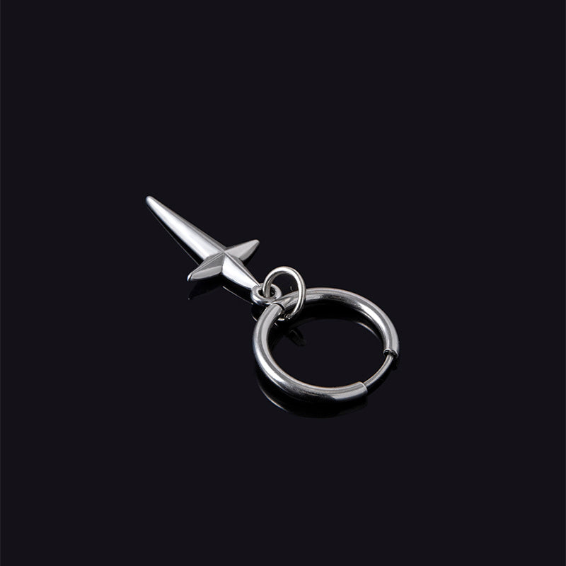 Minimalistische Kreuz-Ohrringe für Frauen und Männer, Trend-Hip-Hop-Punk, einzelne Ohrringe, Silber, Geburtstagsgeschenk, Schmuck