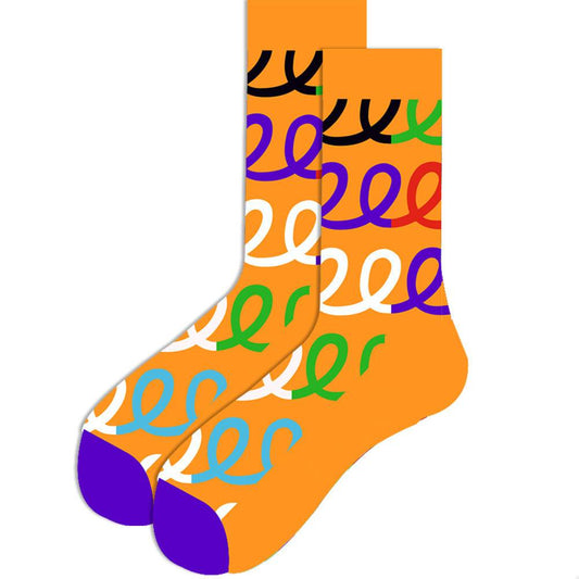 Men's Socks Santa Claus Moose Men's Mid-tube Socks Tide Cotton Socks - Mubimart