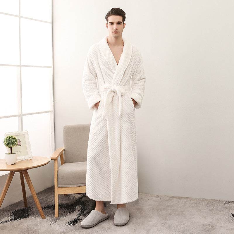 Waist Girdle Babe Cashmere Couple Nightgown Unisex Thickened Plus Size - Mubimart