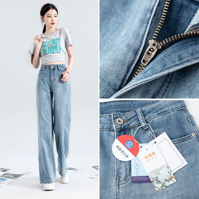 Fashion Personality Wide Leg Jeans For Women - Mubimart