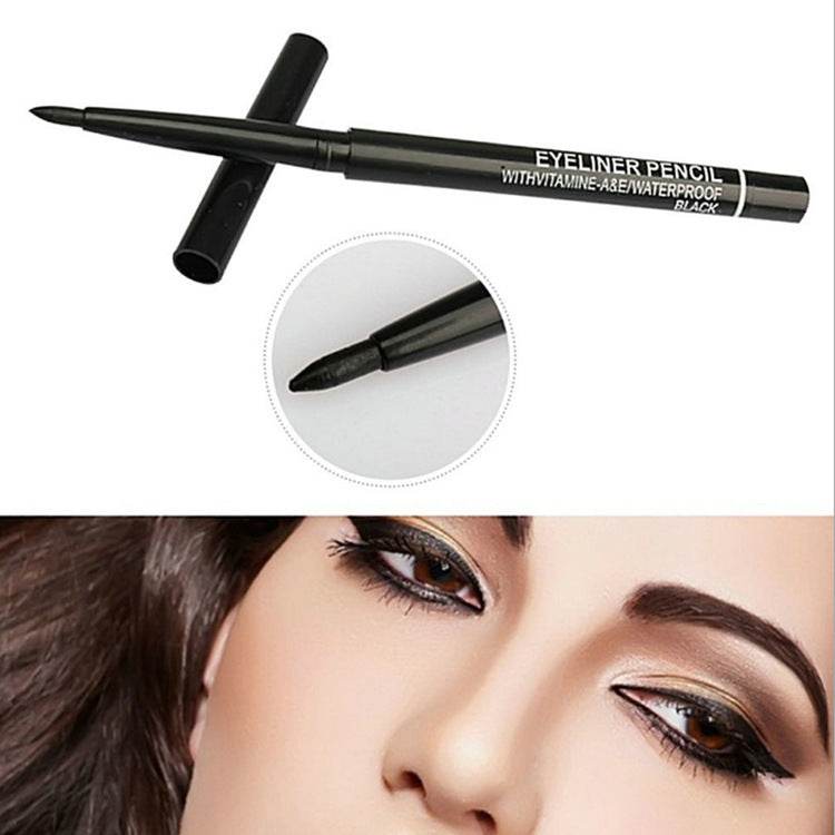 Export Auto Rotating Waterproof Eyeliner Pencil Black Brown - Mubimart