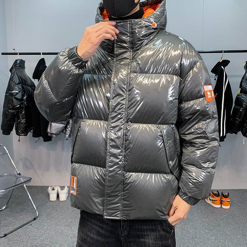 Thickened Warm Bright Windproof 90 Down Down Jacket - Mubimart