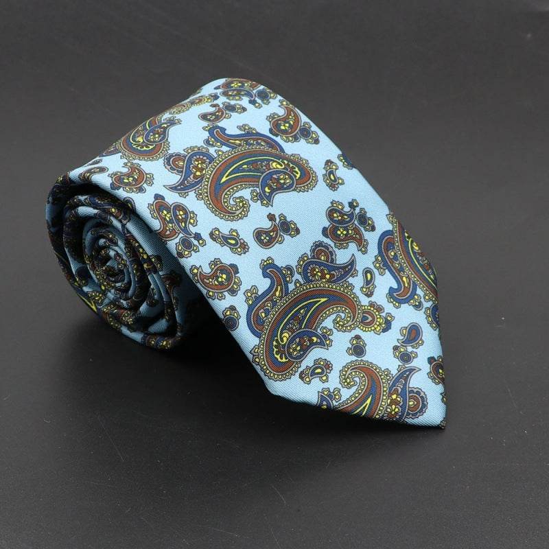 Super Soft Bohemian Silk Ties Men's Fashion 75mm Necktie - Mubimart