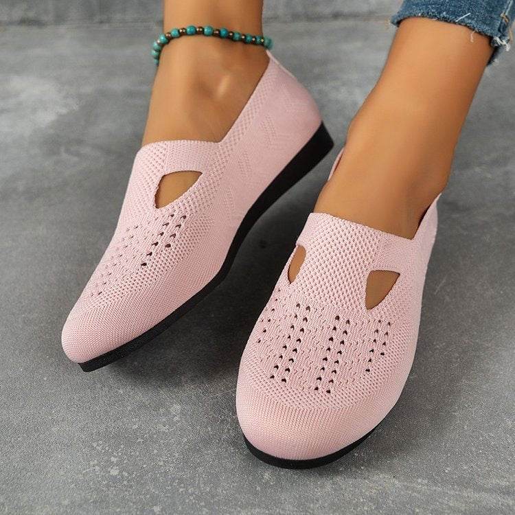 Women Flats Shoes Breathable Mesh Shoes Summer Light Loafers - Mubimart