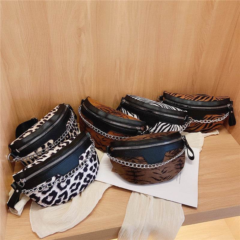 Lady Leopard Print Fanny Pack Europe And America - Mubimart
