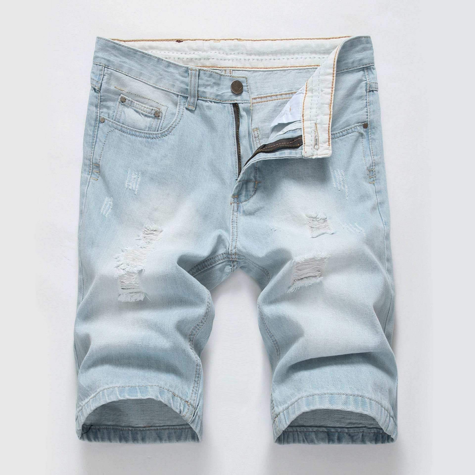 Men's Casual Fashion Denim Shorts - Mubimart