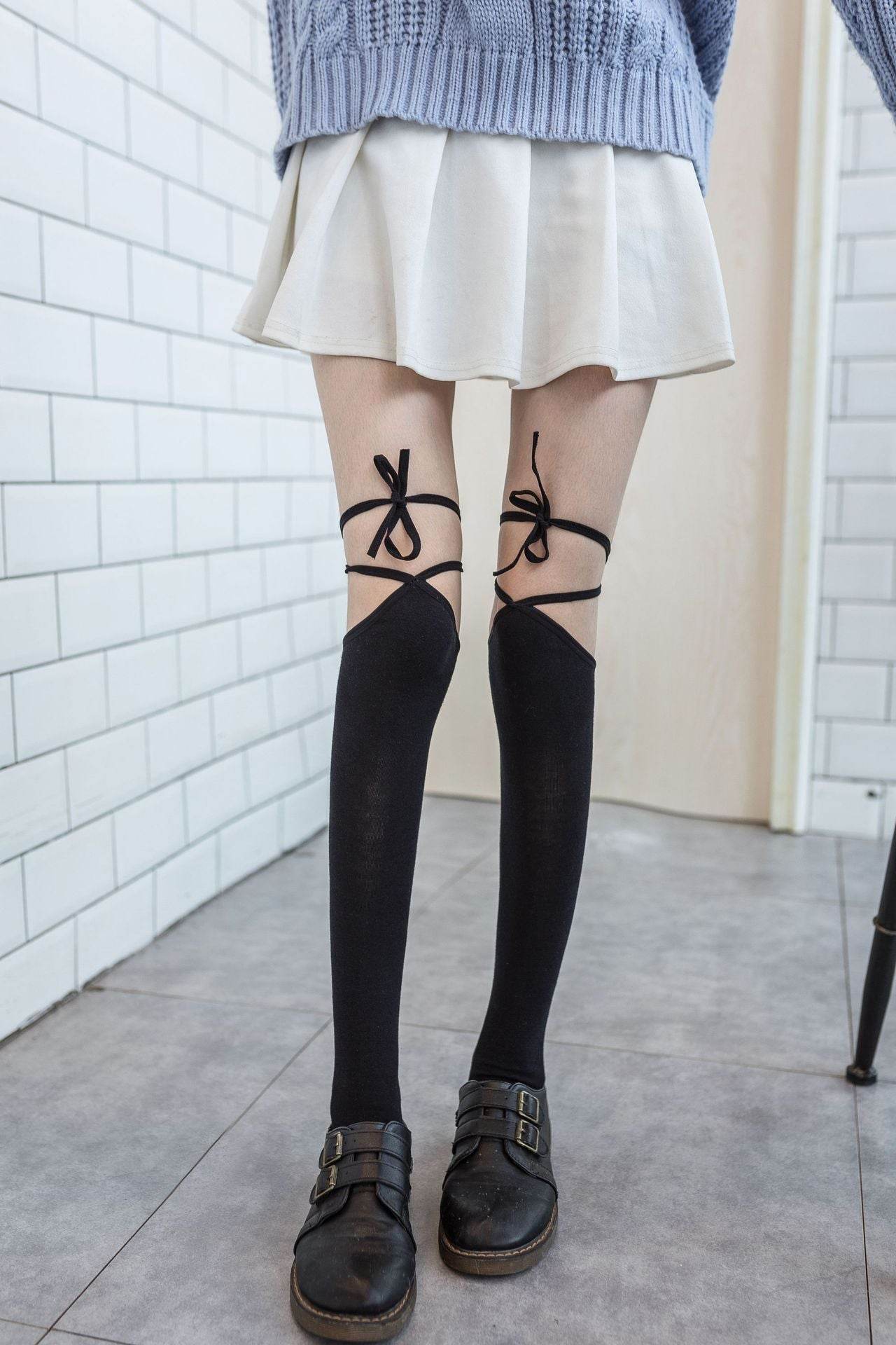 Over-the-knee Socks Long Tube Women's Japanese Lolita Medium And High Tube - Mubimart