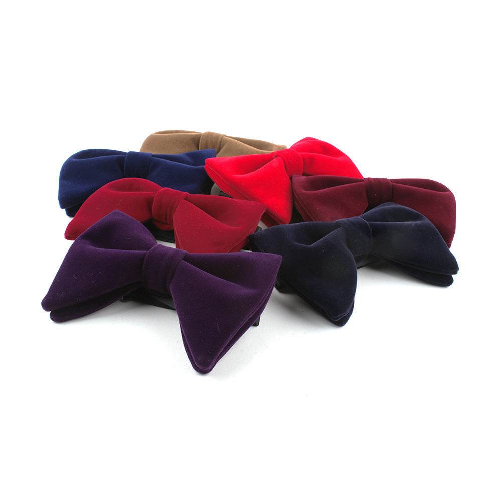 Velvet Bow Tie Men's Butterfly - Mubimart
