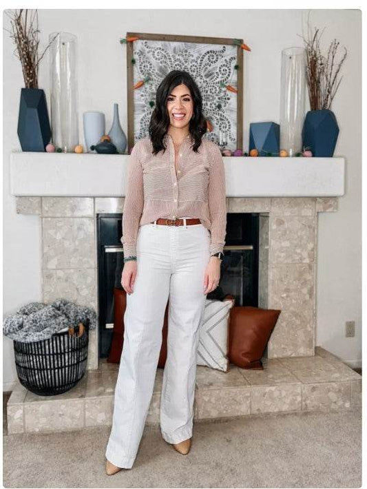 High Waist Wide Leg Pants Women Jeans Vintage Jeans Women - Mubimart