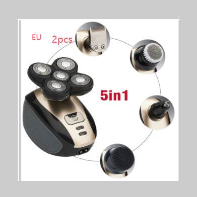 5 In 1 Multifunctional Electric Shaver 5 Blade Razor For Men Shaved Head Rechargeable Shaving Machine Beard Nose Hair Trimmer - Mubimart