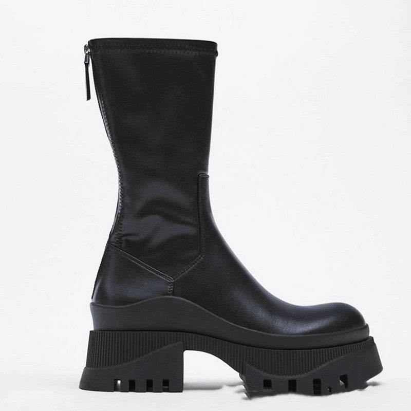 Women's Slim And Tall Martin Boots - Mubimart