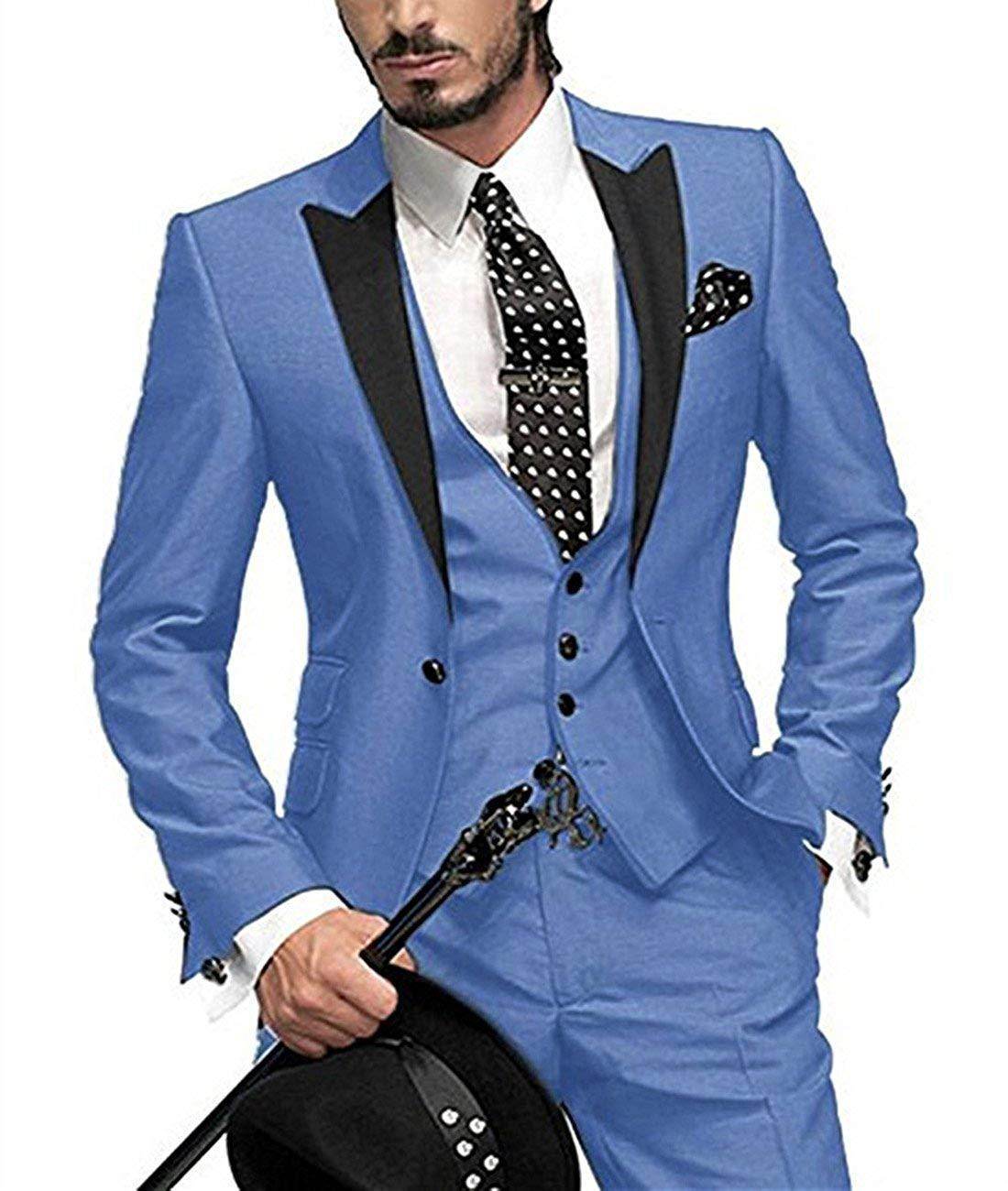 Men's Three-piece Suit Bridegroom Best Man Wedding Suit Men - Mubimart