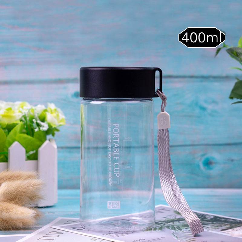Mini Plastic Cup Water Cup Cute Portable Accompanying Cup With Rope - Mubimart