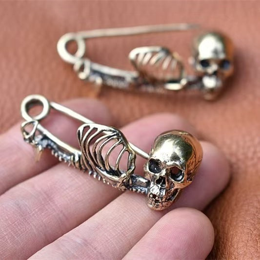 Halloween Vintage Skull Pin Clothes Brooch