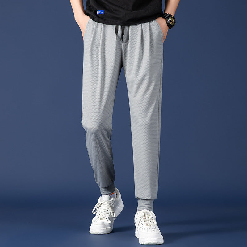 Nine Point Drawstring Wide Leg Sweatpants