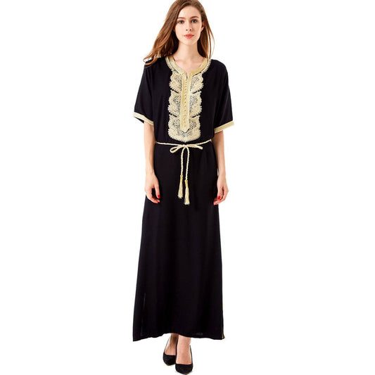 Muslim Women Middle East Arab Robe Long Skirt Dress - Mubimart