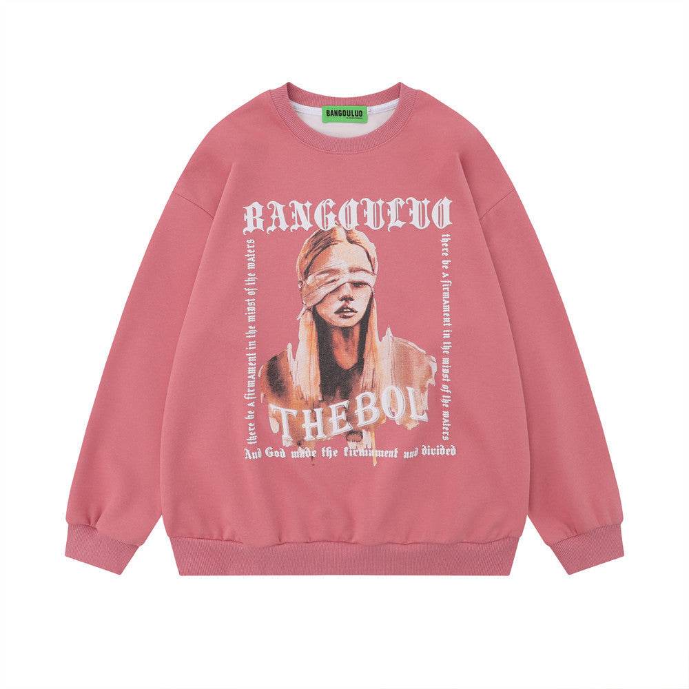 Oil Painting Printed Crew Neck Sweatshirt Men - Mubimart