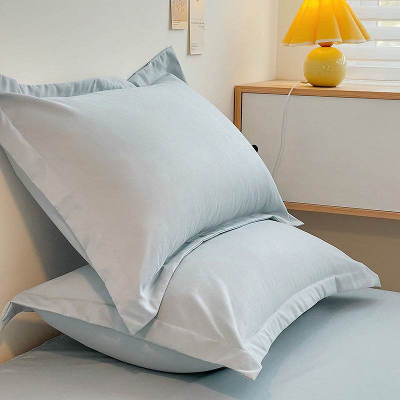 Fashion Simple Washed Cotton Pillowcases Pair Set - Mubimart