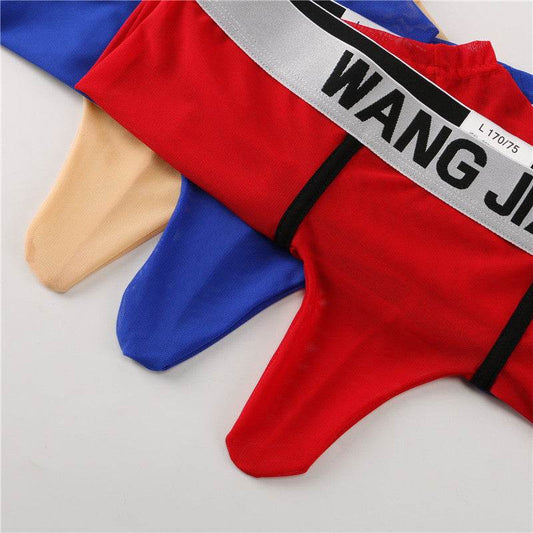Men's Boxers Transparent Mesh Elephant Nose Underwear Bullet Separation Bag Boxers - Mubimart