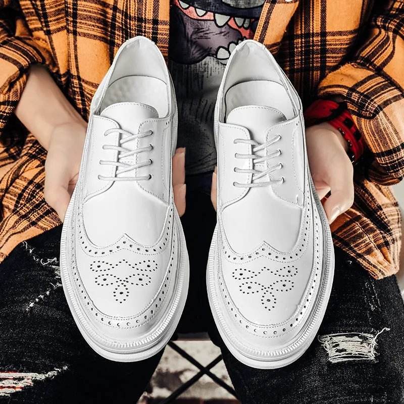 Mens Business Casual Korean Style Trendy British Mens Shoes - Mubimart