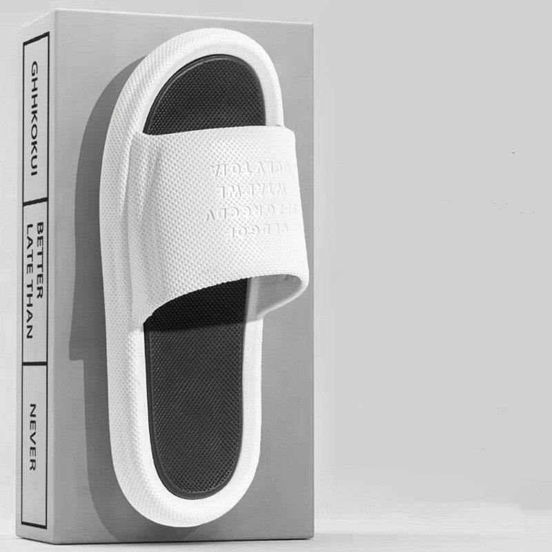 New Letter Home Slippers Summer Fashion Anti-slip Anti-odor House Shoes For Women Indoor Non-slip Floor Bathroom Slipper - Mubimart