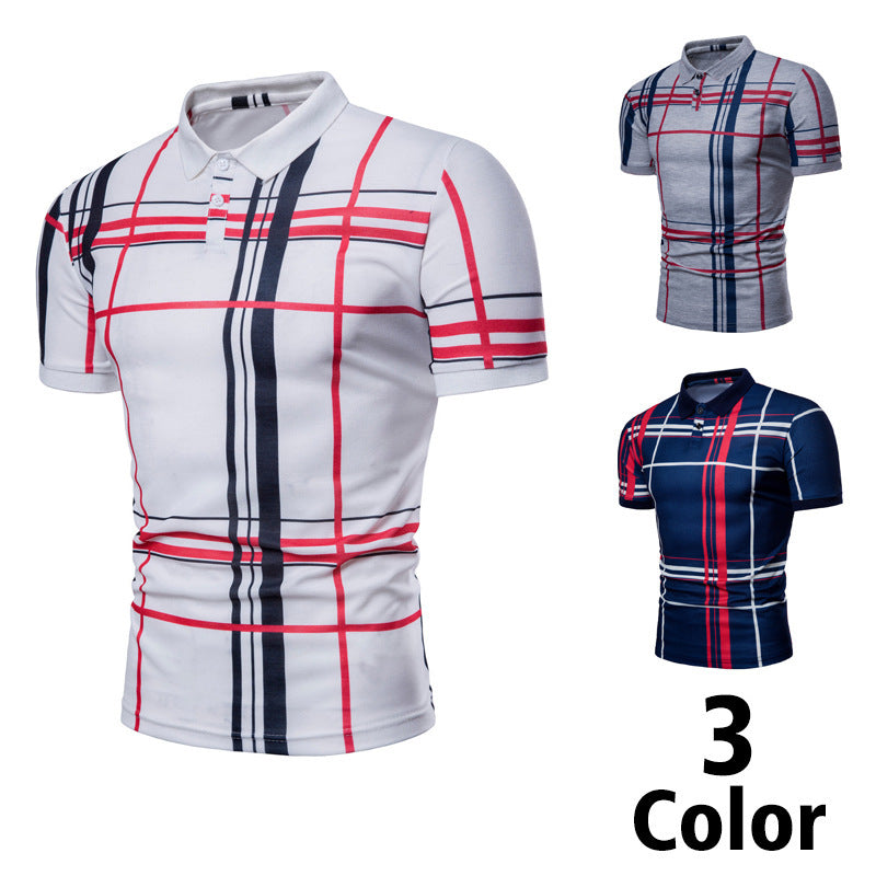 Mens Polo Shirt Summer Fashion Classic Casual Top