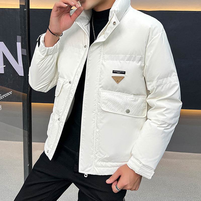 Stand Collar Casual Versatile Men's Down Jacket - Mubimart