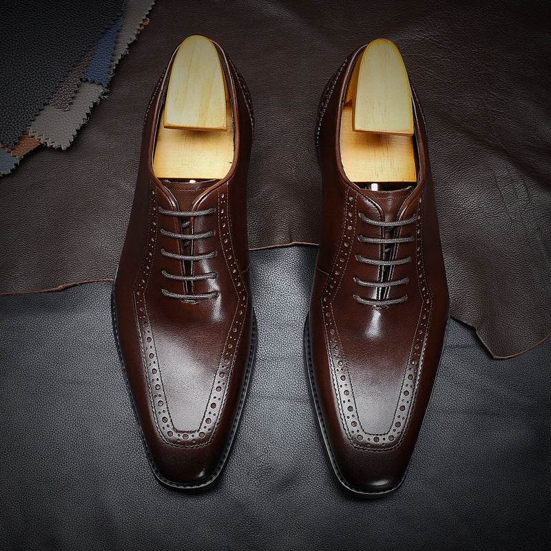 Oxford Men's Formal Dress Single Shoes Leather - Mubimart
