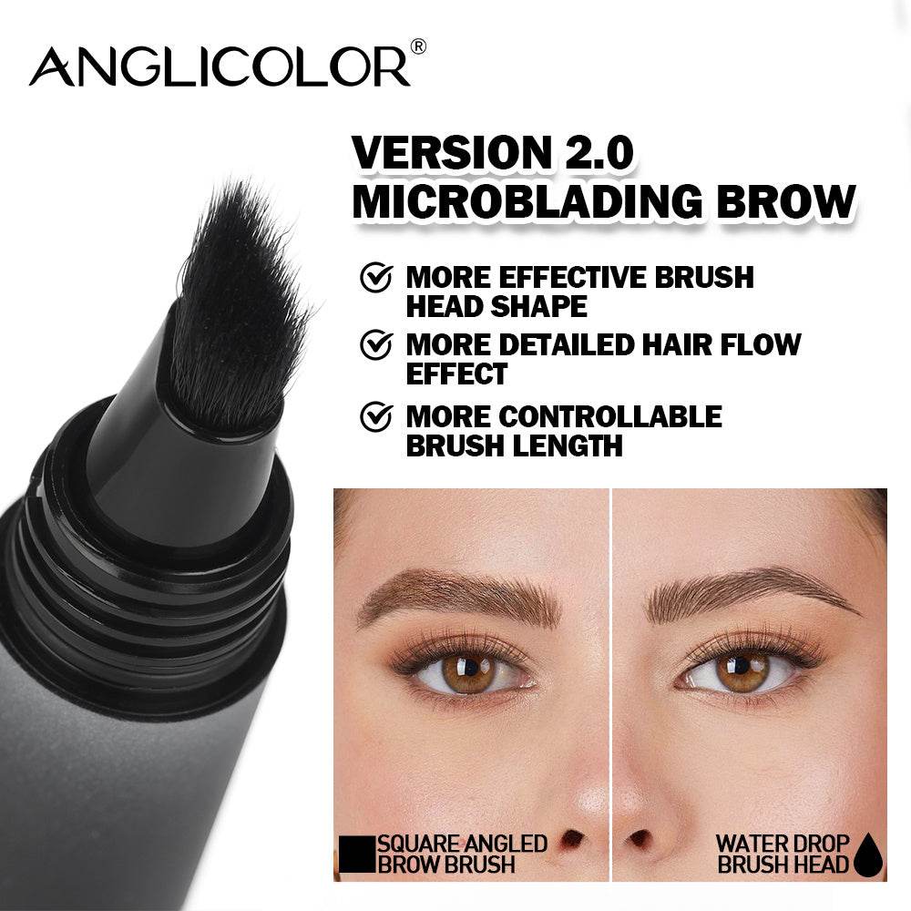 Brow-Fection Angled Liquid Brush Eyebrow Pencil Liquid Eyebrow Enhancer Easy To Color Long-Lasting Quick-Drying - Mubimart