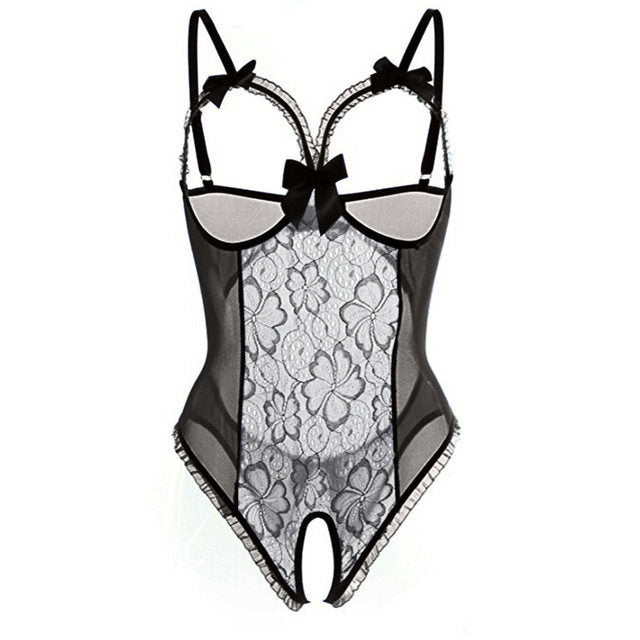 Plus Size  Bra  Crotch Women Lace Sexy Lingerie Hot - Mubimart -  