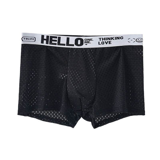Ice Silk Mesh Boxers Cool Loose Breathable Boxers Heads - Mubimart