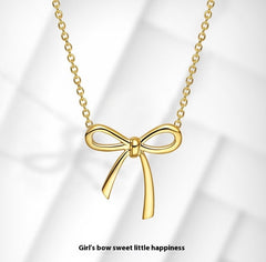 Bow hanger kleur goud sleutelbeen ketting