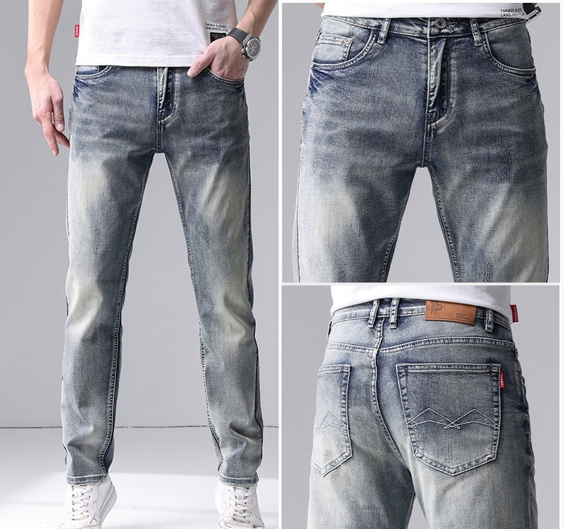 Herren Jeans Straight Fit Fashion Slim Fit