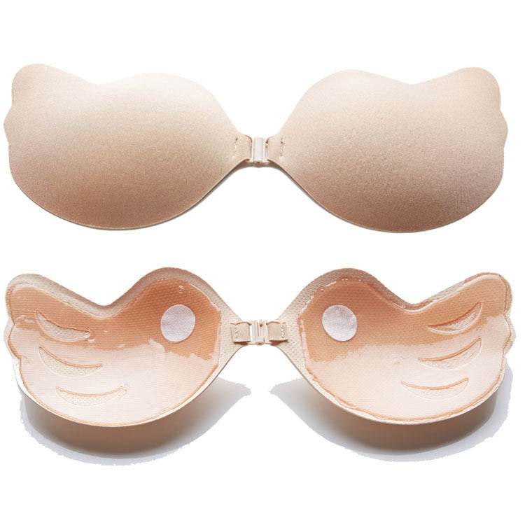 Strapless Black Breast Pad Push Up One-piece Invisible Bra Breathable Safety For Wedding Dress - Mubimart